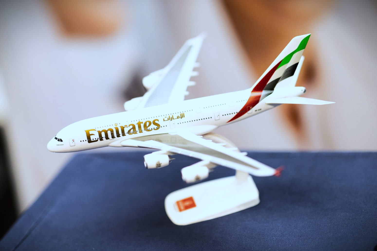 Emirates model airplane